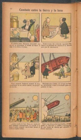 Combate entre la tierra y la luna - [Cómic]