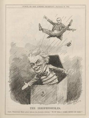 The irrepressibles. Capt. Wedgwood Benn (from mid-air, his favourite element). "Wait till I come down on him!"