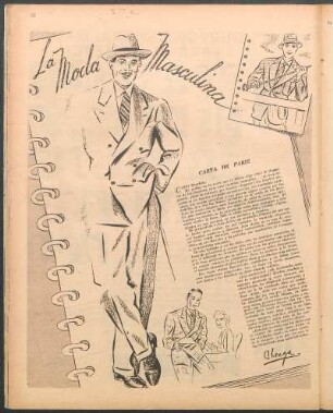 La moda masculina : Carta de París