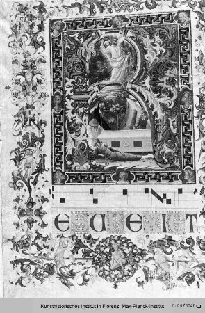 Graduale : Buchseite mit historisierter Initiale R(esurrexi)