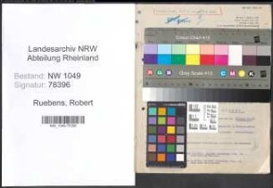 Entnazifizierung Robert Ruebens , geb. 05.02.1897 (Kaufmann)