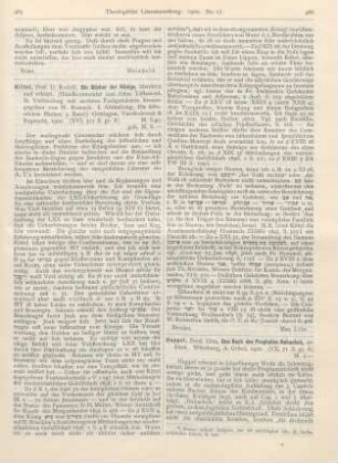 485-486 [Rezension] Kittel, Rudolf, Die Bücher der Könige
