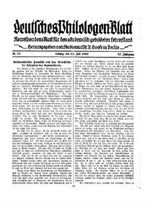 Kultusminister Haenisch und das Griechische im Lehrplan des Gymnasiums