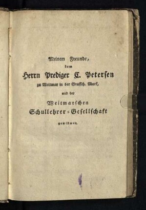 Meinem Freunde, ...