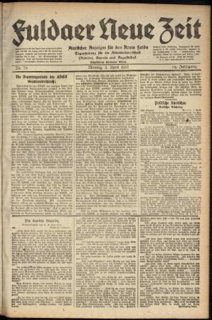 Ausgabe vom Montag, den 03. April 1922.