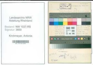 Entnazifizierung Antonie Kirchmeyer , geb. 14.02.1899 ()
