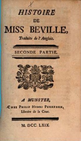 Histoire De Miss Beville : Traduite de l'Anglois. 2