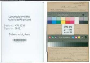 Entnazifizierung Anna Stahlschmidt , geb. 21.08.1913 ()