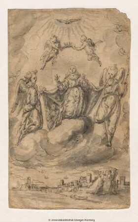 Himmelfahrt der Maria auf Wolken