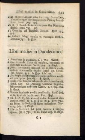 Libri medici in Duodecimo