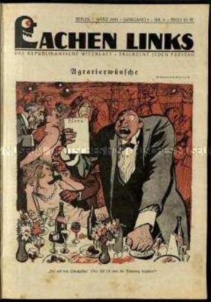 Wöchentliche Satirezeitschrift. 1. Jahrgang 1924