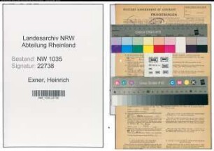 Entnazifizierung Heinrich Exner , geb. 21.08.1897 (Bergmann)