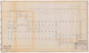Reichsluftfahrtministerium, Berlin: Eingangshalle Q1L: Grundriss, Schnitt 1:100
