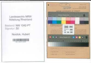 Entnazifizierung Hubert Nordick , geb. 20.06.1918 (Posthalter)
