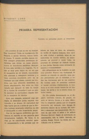 Primera representación : También los fantasmas poseen su humorismo.