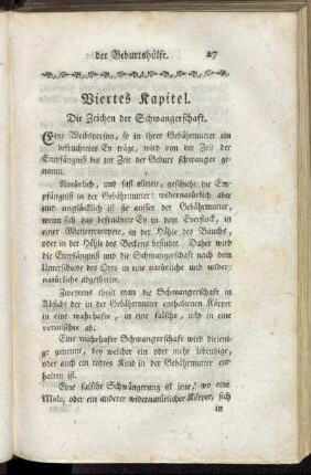 Viertes Kapitel. Die Zeichen der Schwangerschaft.