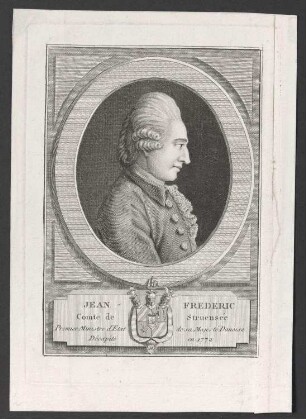 Porträt Johann Friedrich Struensee (1737-1772)