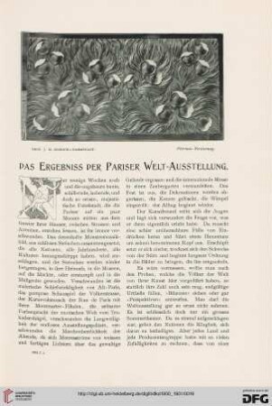Das Ergebnis der Pariser Welt-Ausstellung