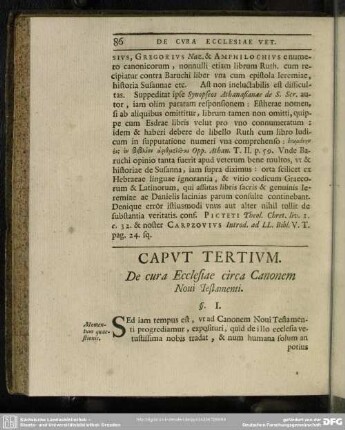 Caput Tertium. De cura Ecclesiae circa Canonem Novi Testamenti