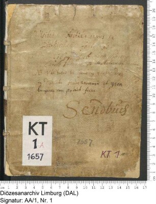 Visitationsprotokoll (Sendbuch) für das Archidiakonat Dietkirchen, 7. Mai bis 30. Juni 1657