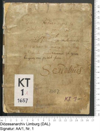 Visitationsprotokoll (Sendbuch) für das Archidiakonat Dietkirchen, 7. Mai bis 30. Juni 1657