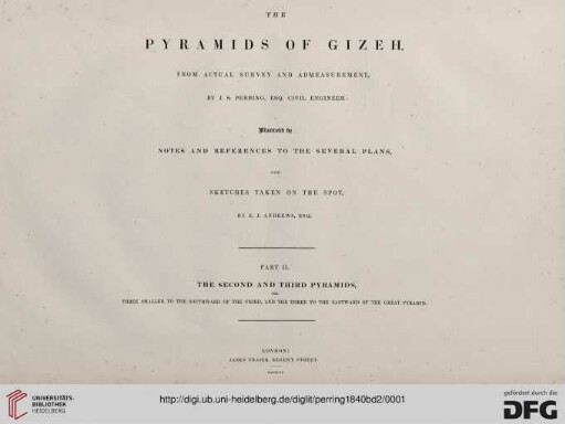 Band 2: The pyramids of Gizeh: from actual survey and admeasurement: The second and third pyramids