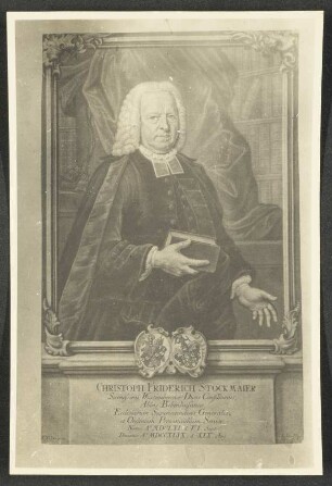 Von einem Ölgemälde abfotografiertes Bild von Christoph Friedrich Stockmajer, der zuletzt Abt und Generalsuperintendent in Bebenhausen war