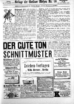 Beilage der Berliner Wespen Nr. 50