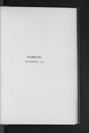 Hamburg September 1909