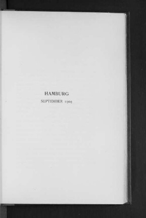 Hamburg September 1909
