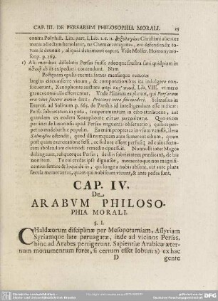 Cap. IV. De Arabum Philosophia Morali