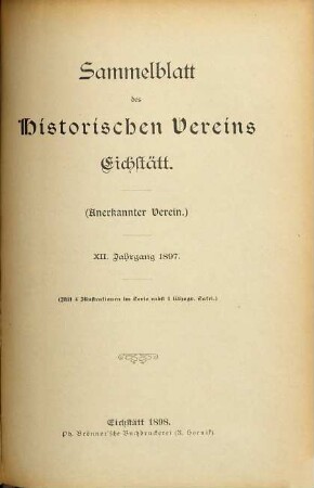 Sammelblatt. 12. 1897 (1898)