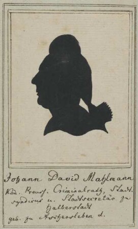 Bildnis des Johann David Mahlmann