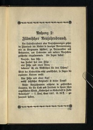 Anhang 2: Flämischer Neujahrsbrauch