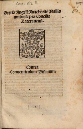 Oratio Angeli Anachorite Vallisumbrose pro concilio Lateranensi