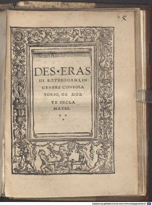 In genere consolatoria de morte declamatio