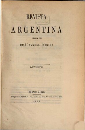Revista argentina. 2. 1868