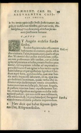 Argumentum Capitis Tertii.