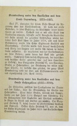 Brandenburg unter den Kurfürsten aus dem Hause Hohenzollern (1415-1701)