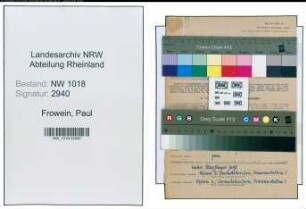 Entnazifizierung Paul Frowein , geb. 12.07.1893 (Landwirt)