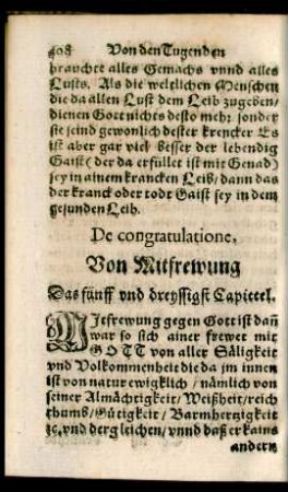 De congratulatione, Von Mitfrewung. Das fünff und dreyssigst Capittel.