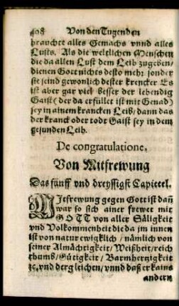 De congratulatione, Von Mitfrewung. Das fünff und dreyssigst Capittel.