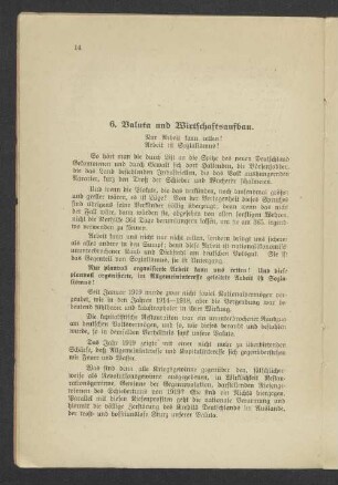 6. Valuta und Wirtschaftsaufbau
