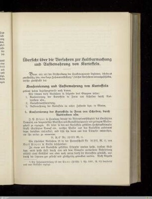 Übersicht über die Verfahren zur Haltbarmachung und Aufbewahrung von Kartoffeln