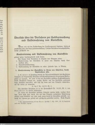 Übersicht über die Verfahren zur Haltbarmachung und Aufbewahrung von Kartoffeln