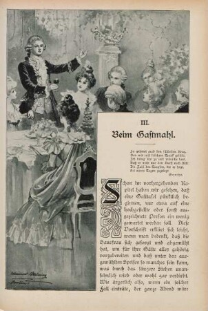 III. Beim Gastmahl