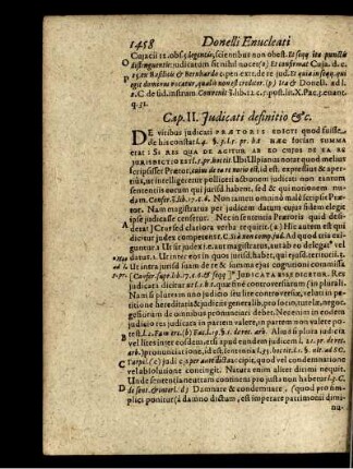Cap. II. Judicati definitio &c.