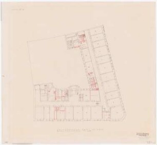 Park Hotel, Posen: Grundriss 4. Obergeschoss mit Einzeichnung Sanitäranlagen 1:100