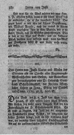 Natur und Wesen der Staaten als die Quelle aller Regierungswissenschaften und Gesetze. N.Ausg.