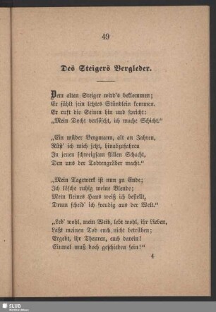 Des Steigers Bergleder